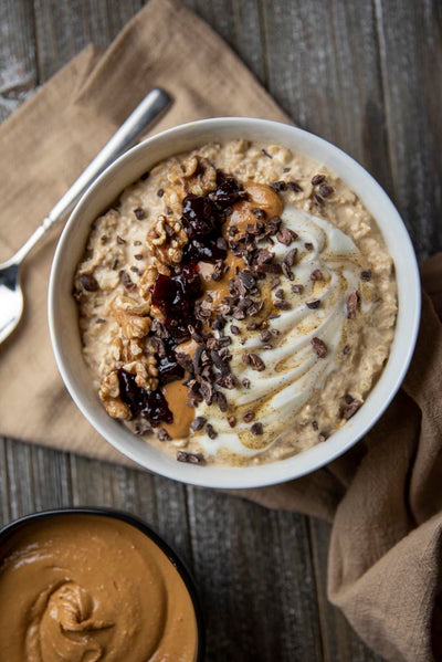 Sweet Overnight Cashew Butter Oatmeal