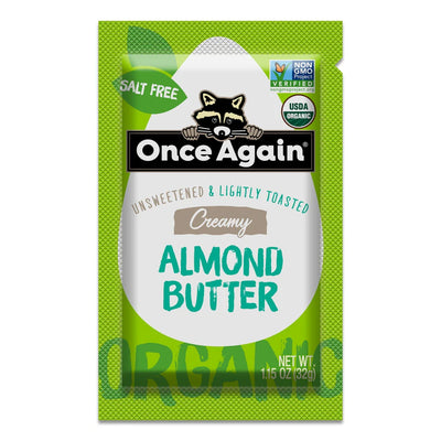 Once Again Almond Butter 1.15oz Squeeze Pack / Box of 10 Almond Butter Squeeze Packs - Lightly Toasted, 10 Count