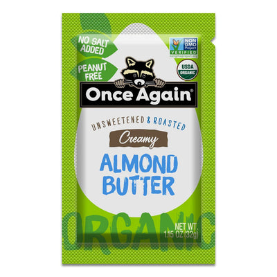 Once Again Almond Butter 1.15oz Squeeze Pack / Box of 10 Almond Butter Squeeze Packs - Roasted, 10 Count