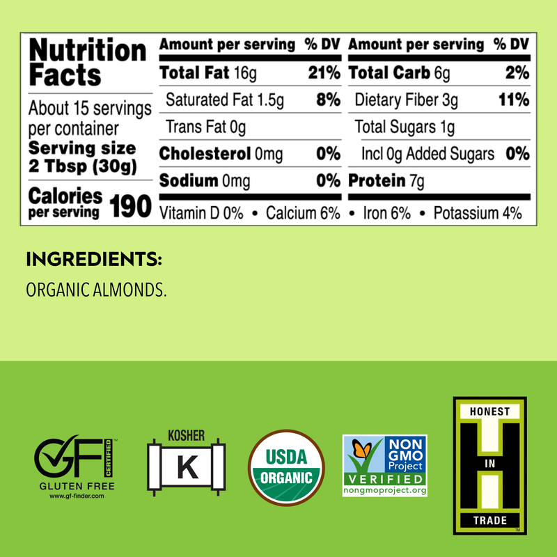 Once Again Almond Butter Crunchy Organic Almond Butter - Lightly Toasted