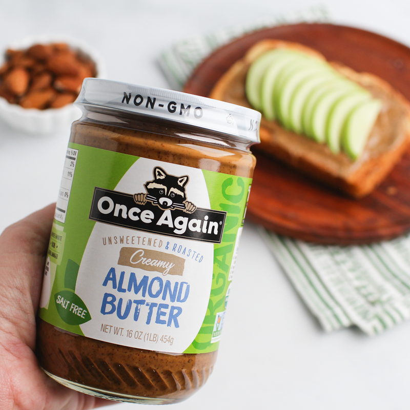 Once Again almond butter Organic Creamy Almond Butter, Roasted - Salt Free, Unsweetened - 16 oz