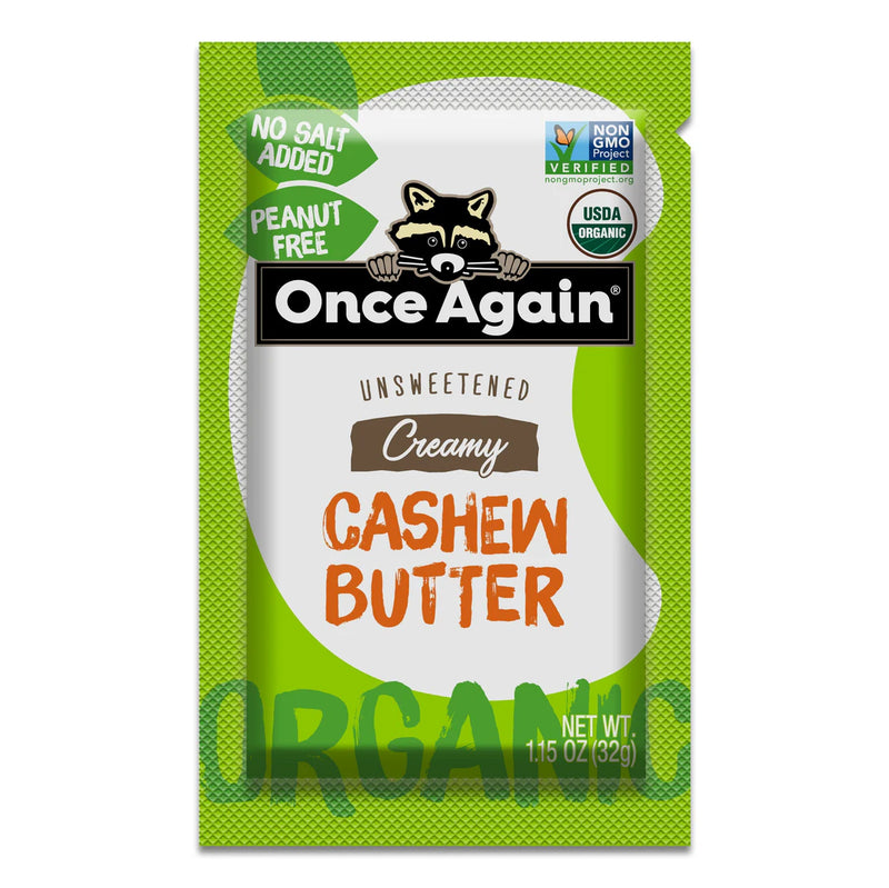 Once Again Cashew Butter 1.15oz Squeeze Pack / Box of 10 Cashew Butter Squeeze Packs, 10 Count