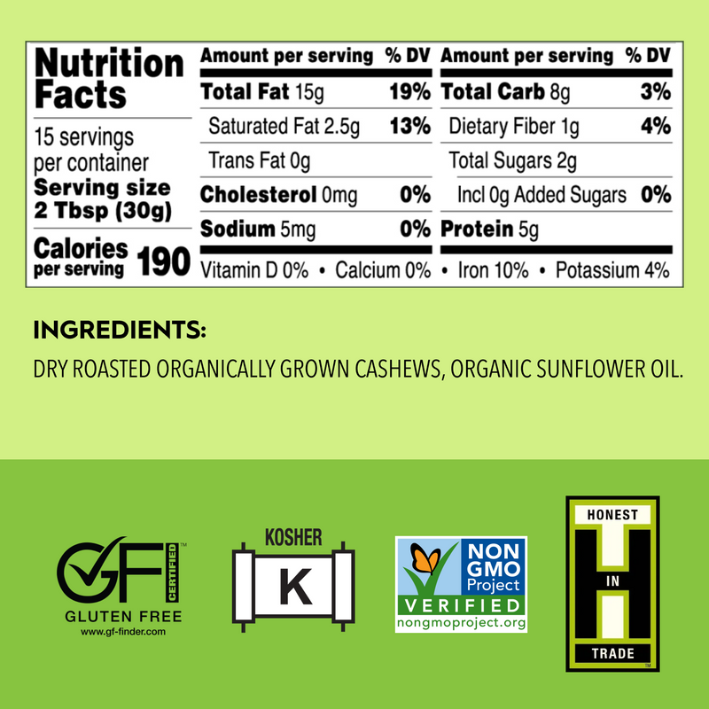 Once Again Cashew Butter Organic Cashew Butter