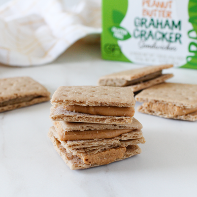 Once Again Crackers Box of 8 Peanut Butter Graham Cracker Sandwiches - Organic, Non-GMO Cracker Snacks