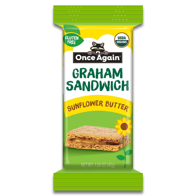 Once Again Crackers Box of 8 Sunflower Butter Graham Cracker Sandwiches