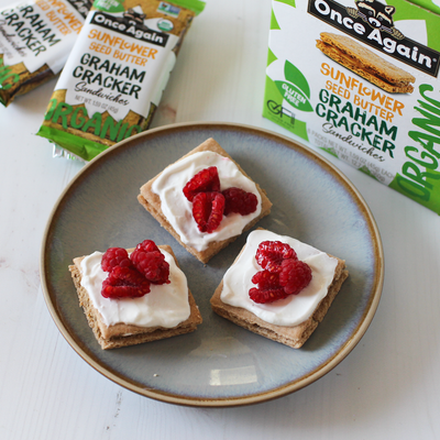 Once Again Crackers Box of 8 Sunflower Butter Graham Cracker Sandwiches - Organic, Non-GMO Cracker Snacks