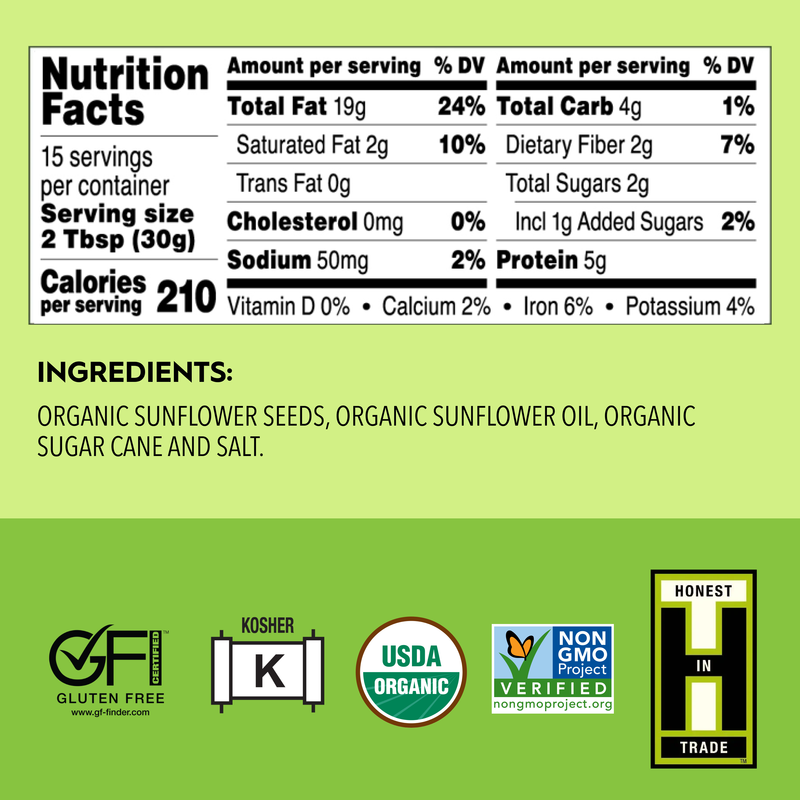 Once Again Sunflower Butter Organic Sunflower Butter - Lightly Salted & Sweetened