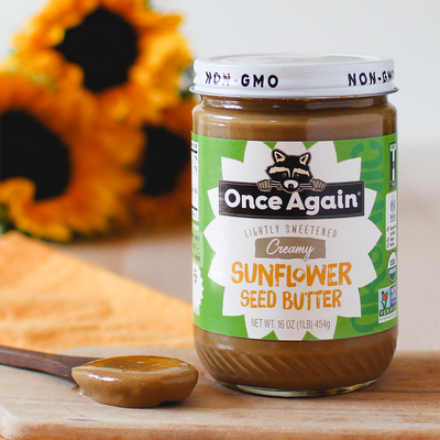 Once Again Sunflower Butter Organic Sunflower Butter - Lightly Salted & Sweetened - Peanut Free - 16 oz