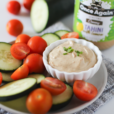 Once Again Tahini 16oz Glass Jar / Each Organic Sesame Tahini with Lemon - Salt Free, Unsweetened - 16 oz