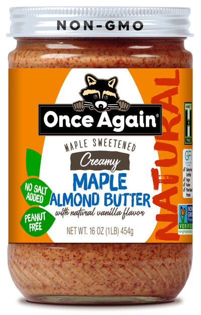 Once Again Almond Butter Natural Creamy Maple Almond Butter with Natural Vanilla Flavor - 16 oz